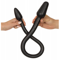 Podwójne dildo Double Plug Black, 78 cm