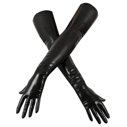 Lateksowe rękawiczki czarne XL