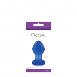 CRYSTAL SMALL BLUE Szklany korek analny