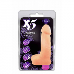 X5 VIBRATING COCK Wibrator penis z jądrami