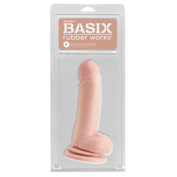 Basix Rubber Works Dildo z jądrami i przyssawką 20,3 cm